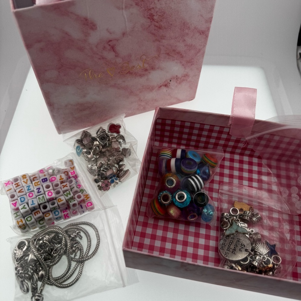 The Best Wishes to You New Charm making Kit. Colorful Bead and Charm Set Makes 5